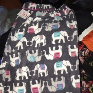 Fuzzy elephant designed pj pants